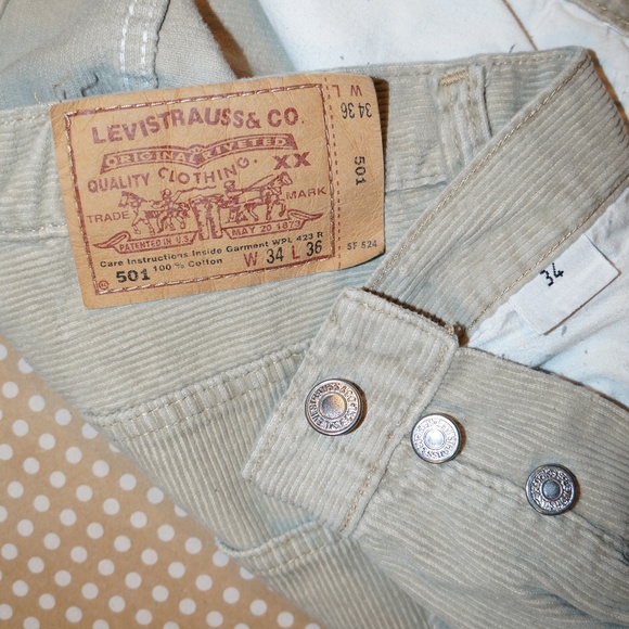 Levis 5 Corduroy Button Fly Jeans 